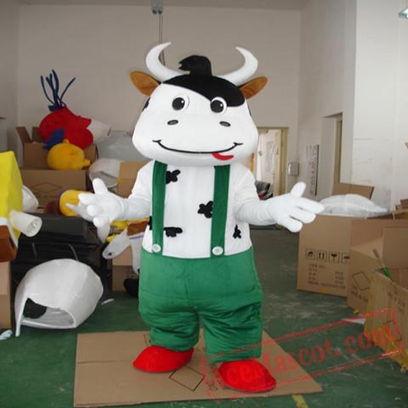 High Quality Helmet Cow Mascot Costume