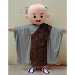 Childish Buddhist Monk Mascot Costume Cartoon Mascot