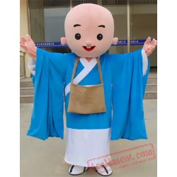 Childish Buddhist Monk Mascot Costume Cartoon Mascot