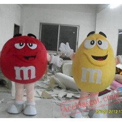 Funny M Bean & M Chocolate Candy Colors Beans Mascot Costume