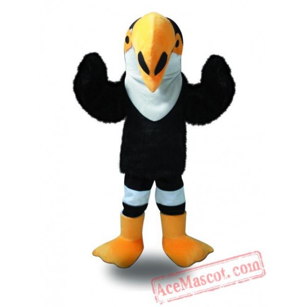 Professional Black Eagle Bird Mascot Costume