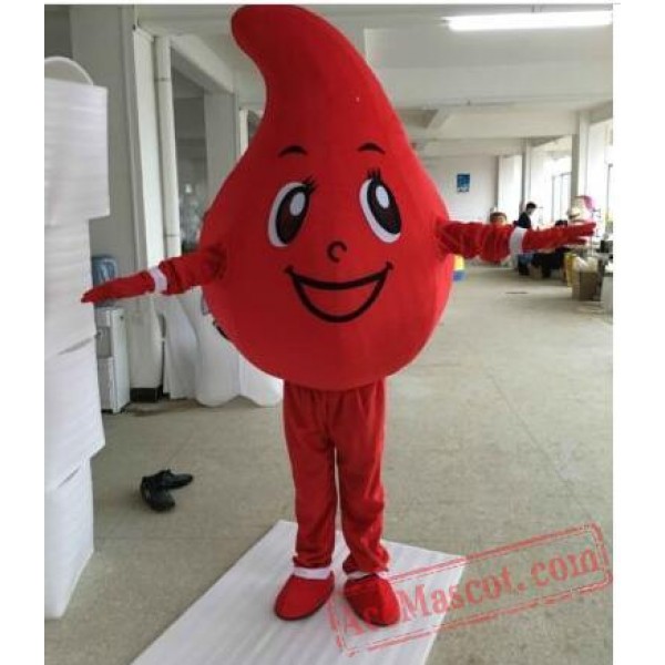 Water Drop Blood Adult Cartoon Mascot Costume