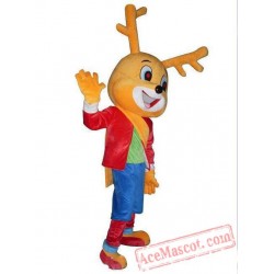 Lucky Little Deer Cartoon Adult Animal Mascot Costume