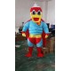 Super Man Duck Mascot Costume Cartoon