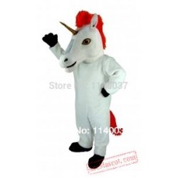 Unicorn Mascot Costume Cartoon Character