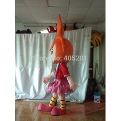 Orange Hair Girl Mascot Costumes