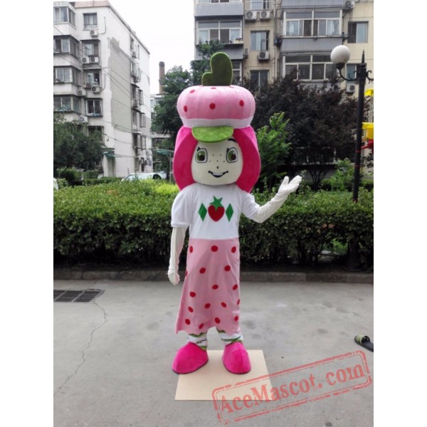 Strawberry Girl Mascot Costume