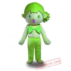  Green Hair Girl Mascot Costume