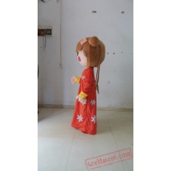 Arab Girl Mascot Costume Red Dress Girl Costumes