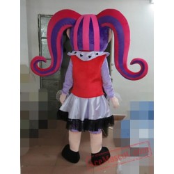 Red Mexican Girl Mascot Costume