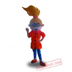 Orange Girl Mascot Costume
