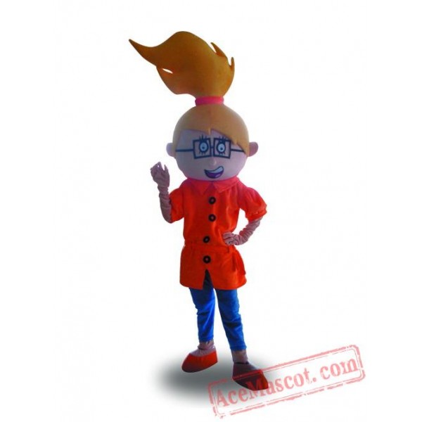 Orange Girl Mascot Costume