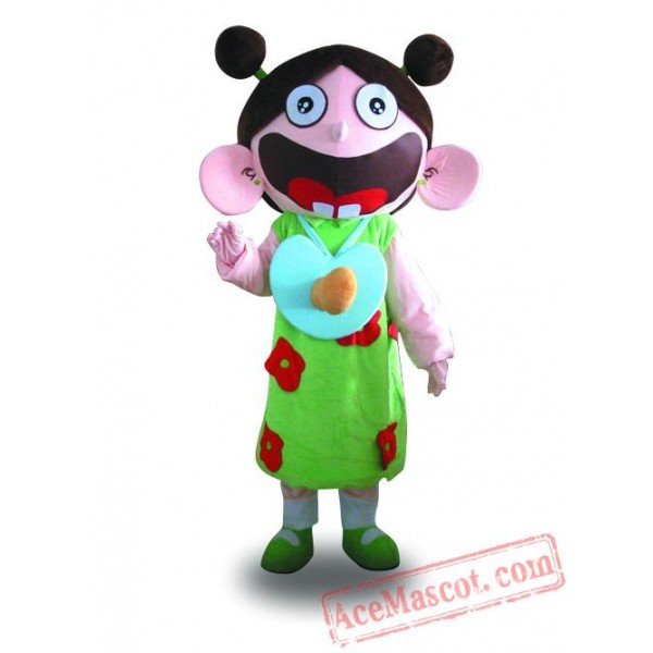 Big Mouth Girl Mascot Costume