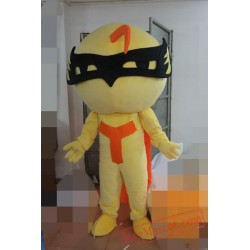 Super Man Mascot Costume Yellow Boy Costumes