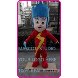 Speed Light Boy Kid Mascot Costume Cartoon Character