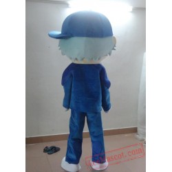 Blue Hat Boy Mascot Costumes