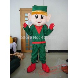 Green Dress Boy Mascot Costume