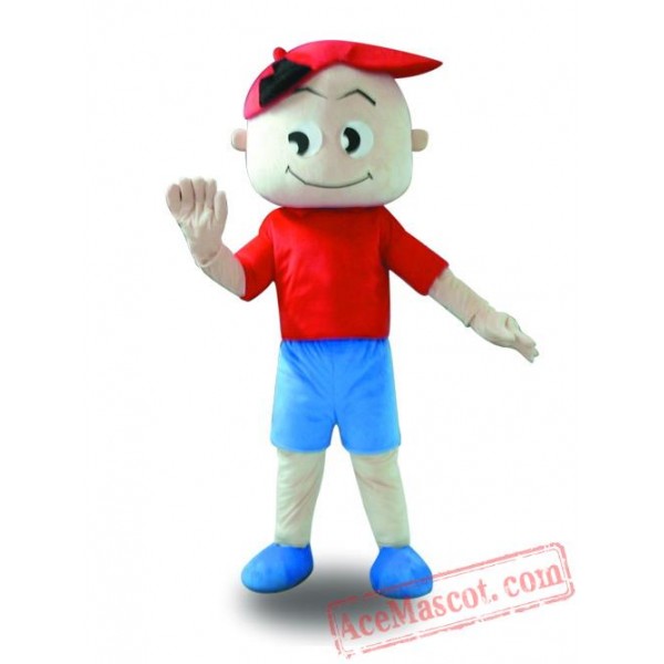 Wheel Hat Boy Mascot Costume