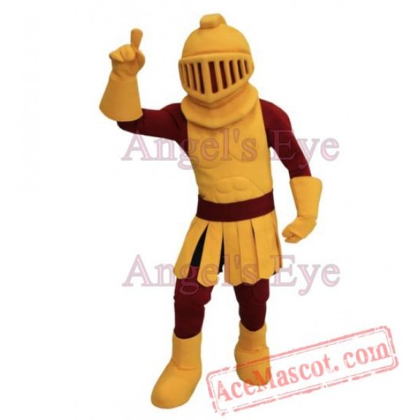 Dark Golden Knight Warrior Mascot Costume Spartan