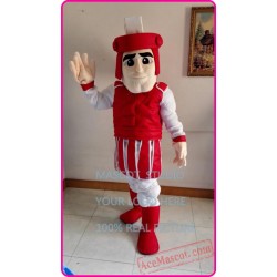 Red Knight Mascot Costume Spartan Trojan Costume