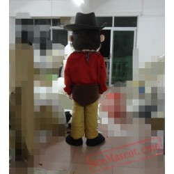 Captain Pirate Of The Caribbean With Brown Beard Mascot Costume