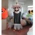 Shooting Man With A Straw Hat Mascot Costume
