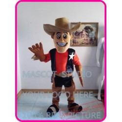 Black Cowboy Mascot Costume