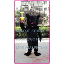 Black Panther Mascot Leopard Cougar Costume