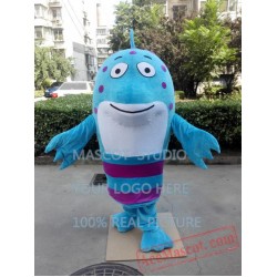 Blue Fish Mascot Costume