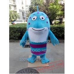 Blue Fish Mascot Costume