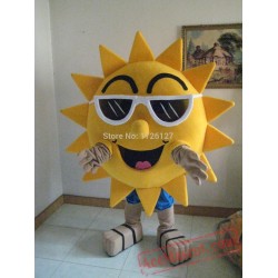 Summer Beach Sunshine Cool Sunglasses Sun Mascot Costume 