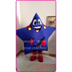 Blue Five Star Mascot Costume