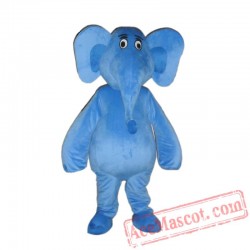 Blue Elephant Costume Cosplay Outfits Cartoon Mascot Costume