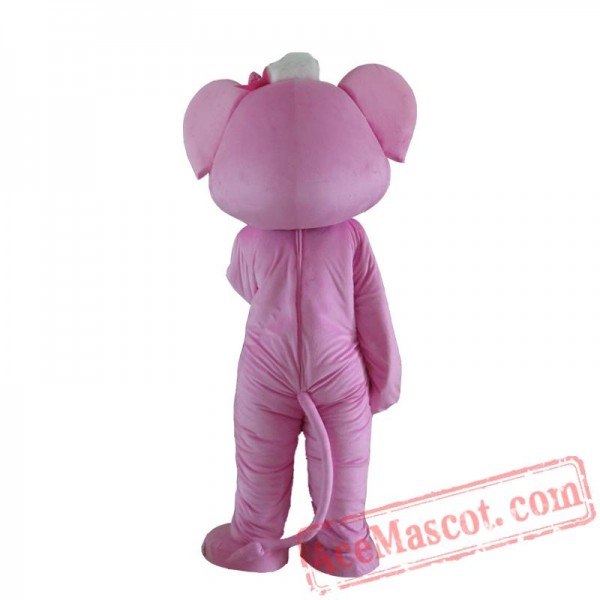 Adult Pink Elephant Mascot Costume Carnival Festival