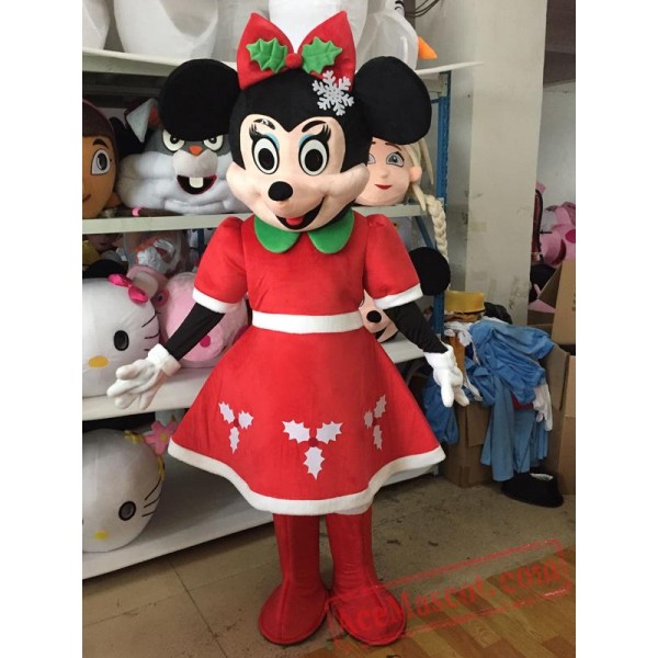 Christmas Mickey / Minnie Mouse Mascot Costume