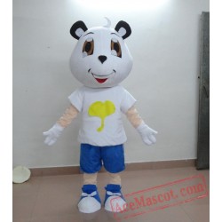 White Panda Mascot Costume
