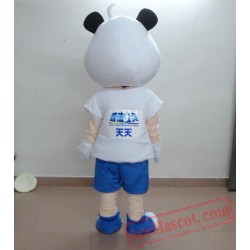 White Panda Mascot Costume