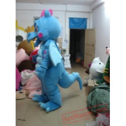 Deluxe Blue Dragon Mascot Costume