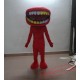 Adult Cartoon Red Big Mouth Doll Mascot Costume