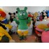 Adult Cartoon Character Green Bear Mascot Costume