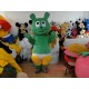 Adult Cartoon Character Green Bear Mascot Costume