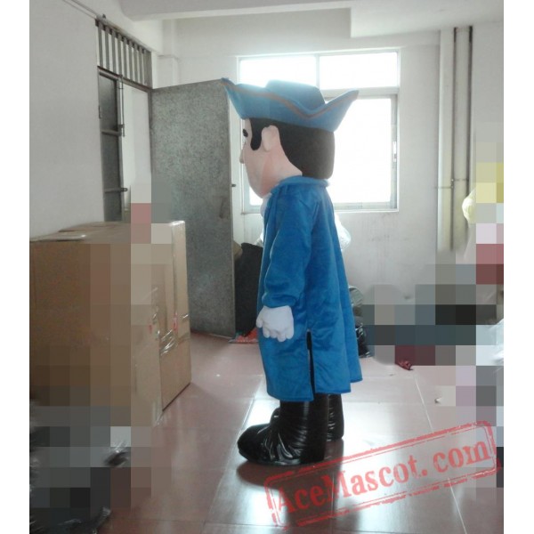 Adult Blue Soldier Mascot Costume