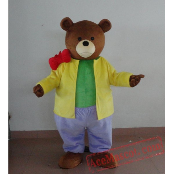 Yellow Bear Adult Cartoon Mascot Costume