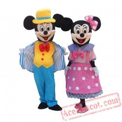 Disney Mickey Minnie Mouse Cartoon Mascot Costume for Adults