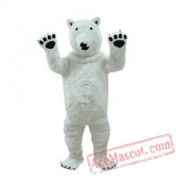 Polar Bear Mascot Costume for Adults