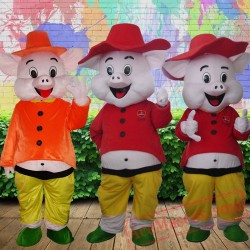Happy Pig Mascot Costume for Adults