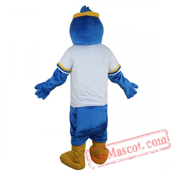 Blue Sport Eagle Cartoon Mascot Costume