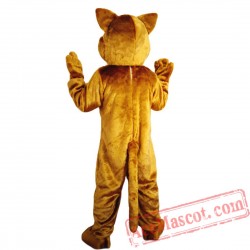 Brown Cat Cartoon Mascot Costume