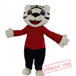 Whit Tiger Mascot Costume