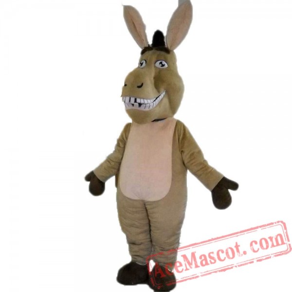 Funny Brown Donkey Mascot Costume Custom Animal Mascot Outfit